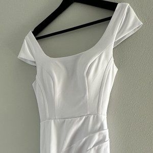White Bridal Gown Size 0- Timeless and Elegant- Custom Made- Sheath Silhouette